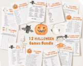 12 Halloween Games, Halloween Printables, Halloween Games Bundle