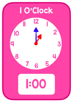 Preview of 12 Hour Clocks (O'Clock, Half Past, Quarter Past, Quarter To)