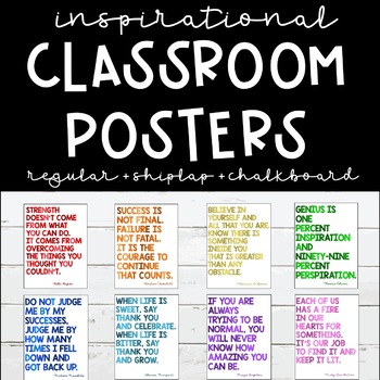 Inspirational Classroom Posters by Mrs Hudson Teaches | TPT