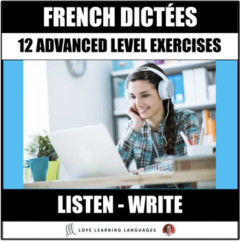 Preview of French Dictée Exercises - Intermediate to Advanced Level