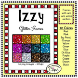 12 Izzy Glitter Frames