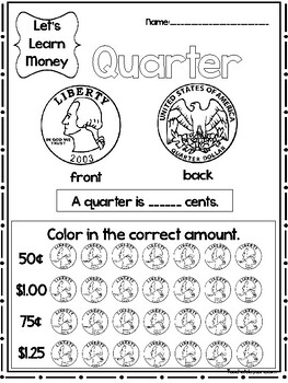 12 lets learn money worksheets preschool 1st grade math by teach at