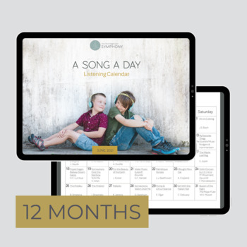 Preview of 12 Months of Listening Calendars with 365 days of song with listening activities