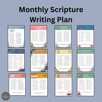 Preview of 12 Month Scripture Writing Plan | Bible Reading Plan