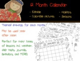 12 Month Student Calendar