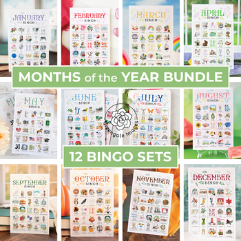 Preview of 12 Monthly Bingo Sets - 50 cards per set