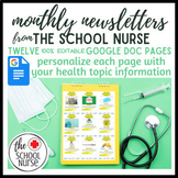 12 Monthly Newsletter Idea Starters for the School Nurse