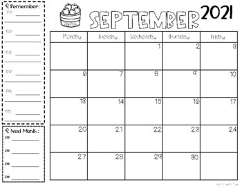 *2021-2022* 12 Monthly Printable Calendars - Horizontal | TpT