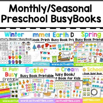 12 Monthly Seasonal Busy Books + 1 more (13) (BUNDLE) by Active Littles