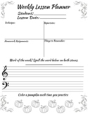 12 Monthly Themed Assignment Sheets for Piano Lessons