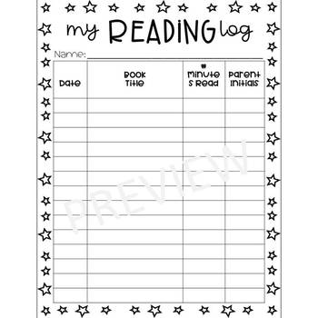 12 Months Of Bright Color Reading Logs Black And White Included 