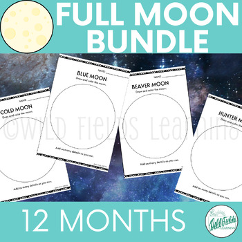 Preview of 12 Months of the Full Moon Bundle - Monthly Names