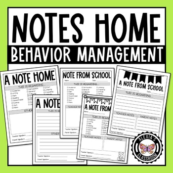 Preview of Note Home Templates | Behavior Management