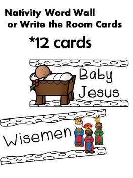 Preview of 12 "Nativity" Write the room/word wall