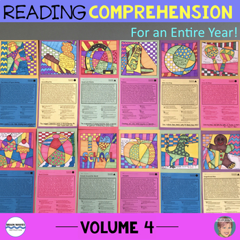 Preview of Art-integrated Nonfiction Reading Comprehension Passages [v4] incl Summer Themes