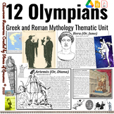 12 Olympians: Greek/Roman Gods & Goddesses Thematic Unit G