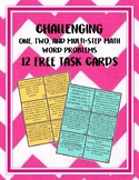 Math Word Problem Task Cards- FREE!