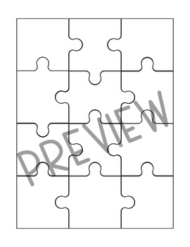 12 Piece Blank Puzzle Forms Royalty Free SVG, Cliparts, Vectors, and Stock  Illustration. Image 26080948.