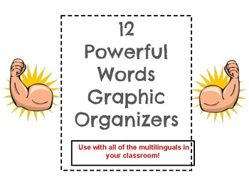 Preview of 12 Powerful Words Graphic Organizer: Multilingual