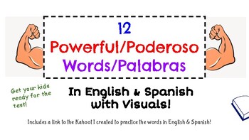 Preview of 12 Powerful Words Test Prep: English & Spanish