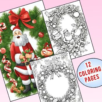 12 Pretty Christmas Reef Coloring Pages by Catchy Ideaz | TPT