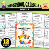 12 Printable Preschool Calendar Worksheet Pages. Month, Day, Date