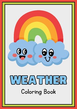Preview of 12 Printable Weather Elements Coloring Pages for Kids - With Names - Weather