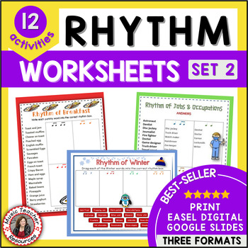 Preview of Elementary Music Lessons - Music Theory Worksheets - Rhythm Activities