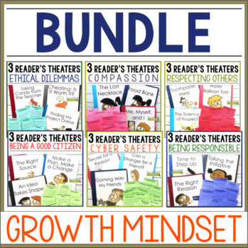 Preview of 12 Reader's Theaters - Growth Mindset Bundle Grades 5-7