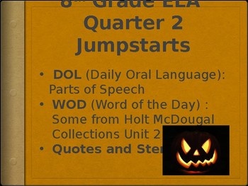 Preview of 12 School Days Before Halloween Jumpstarts, Quizzes, Homework