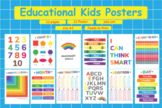12 Set of Educational Kids Posters 2022