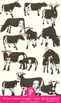 cow calf clipart