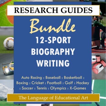 Preview of 12-Sport Biography Research Paper Projects BUNDLE — PE ELA — CCSS Rubrics
