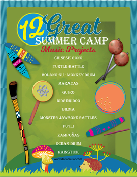 Preview of 12 Summer Camp Music Crafts