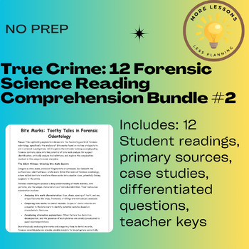 Preview of The Forensic Files: True Crime Forensic Science Reading Comprehension Bundle