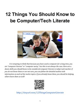 Preview of 12 Things You Should Know to be Computer/Tech Literate