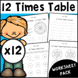12 Times Table Worksheet Pack | Multiplication Facts Activities