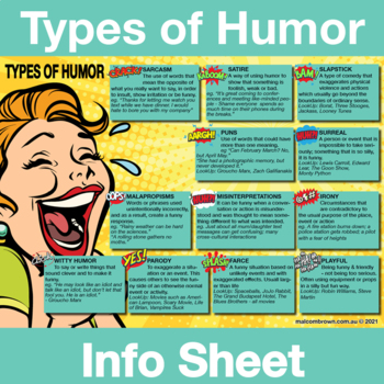 Preview of 12 Types of Comedy ***Info Sheet***