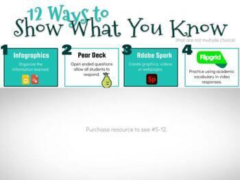 Preview of 12 Ways to Show What You Know
