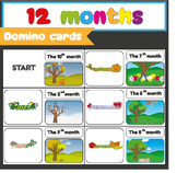 12 months Domino cards