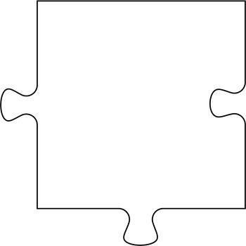 12 piece blank puzzle template separate pieces by FireBow Clips