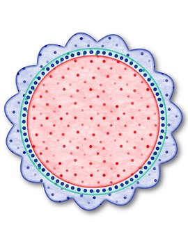pink polka dot circle border
