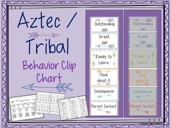 Preview of Aztec / Tribal Behavior Clip Chart
