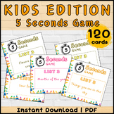 120 Cards of 5 Seconds Game for Kids | Interactive & Creat