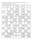 120 Chart - 60 Missing Numbers