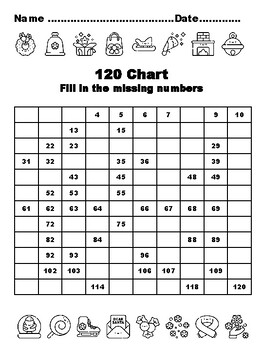Preview of 120 Chart Activities, 100, Christmas Holiday Common Core Grade 1 Math Activit