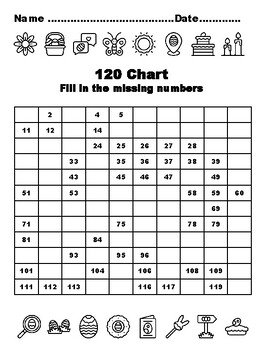 Preview of 120 Chart Activities, 100, Easter Common Core Grade 1 Math Activities, 100 Fi