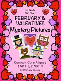 1st Grade 120 Chart February & Valentines Mystery Pictures 6-Pack