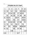 120 Chart- Fill in Missing Numbers