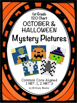 Preview of 1st Grade 120 Chart October & HALLOWEEN Mystery Pictures 7-Pack